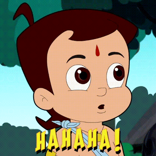 Cartoon With Red Spot Laughing Hahaha GIF