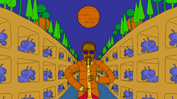 Cartoon Wiz Khalifa Playing Jazz GIF