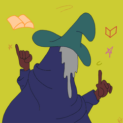 Cartoon Wizard Hand Twirling GIF