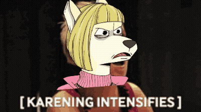 Cartoon Wolf Karening Intensifies GIF