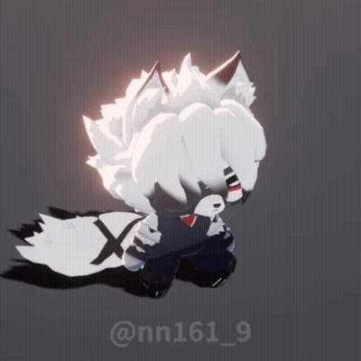 Cartoon Wolf With Label Nn161-9 GIF