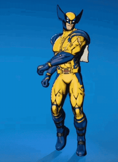 Cartoon Wolverine Standing On Blue GIF