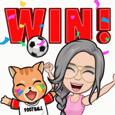 Cartoon Woman And Cat Saying Win GIF