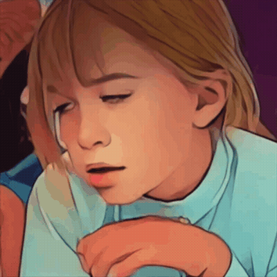 Cartoon Woman And Little Girl GIF