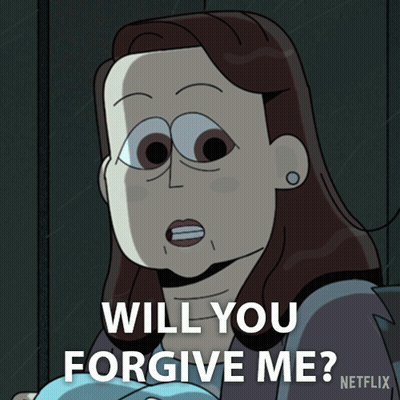 Cartoon Woman Asking Will You Forgive Me Netflix GIF