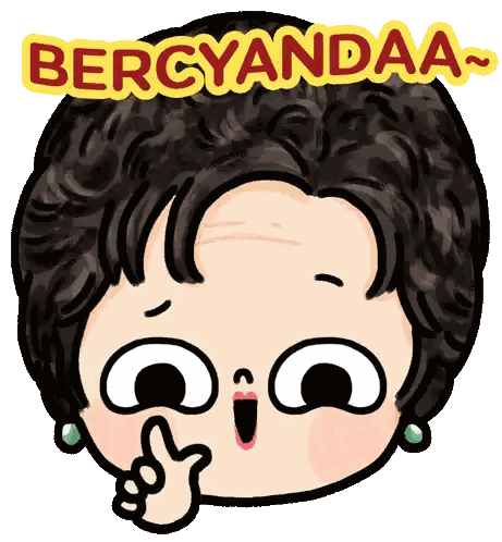 Cartoon Woman Bercyandaa Sticker