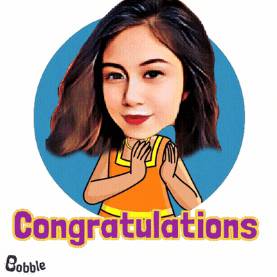 Cartoon Woman Congratulations GIF