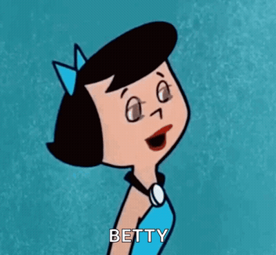 Cartoon Woman Covering Mouth Saying Betty GIF