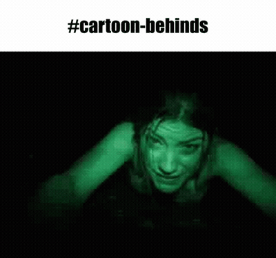 Cartoon Woman Crawling In Dark GIF