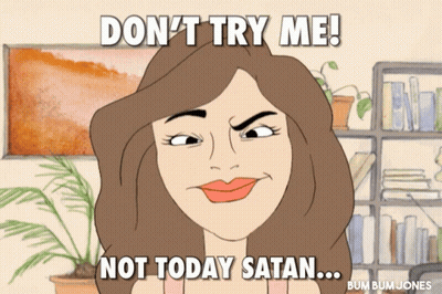 Cartoon Woman Don't Try Me GIF