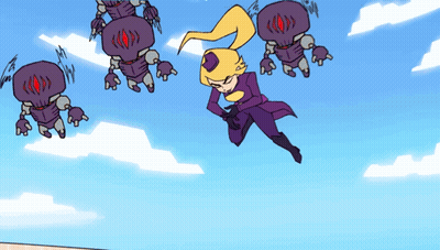 Cartoon Woman Flying Through Air GIF