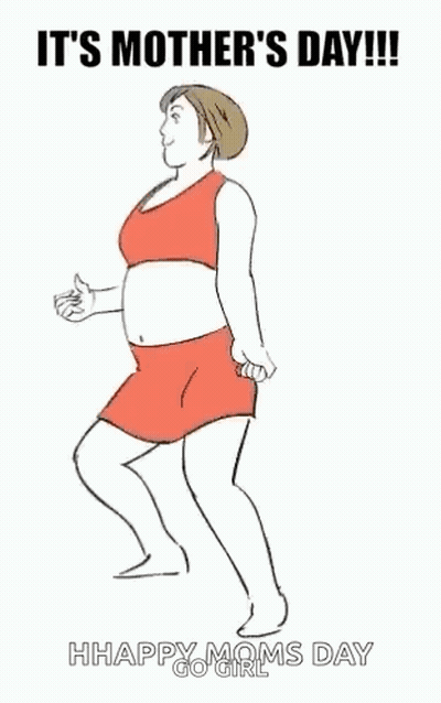 Cartoon Woman Giving Child Butt GIF