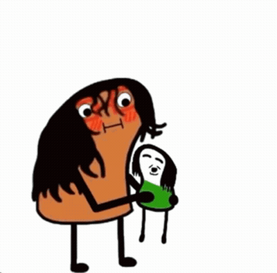 Cartoon Woman Holding Another Woman's Hand GIF