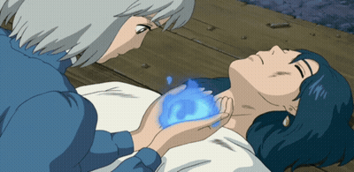 Cartoon Woman Holding Blue Object GIF