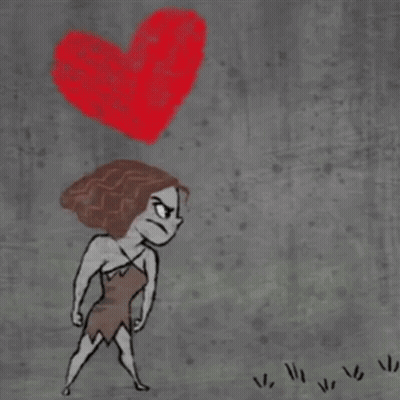 Cartoon Woman Holding Red Object GIF