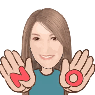 Cartoon Woman Holding Up Hands With N Sticker