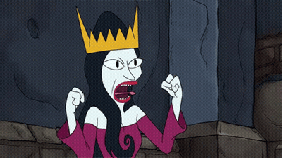Cartoon Woman In Crown And Purple Dress GIF