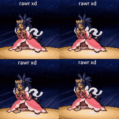 Cartoon Woman In Pink Dress Rawr Xd GIF