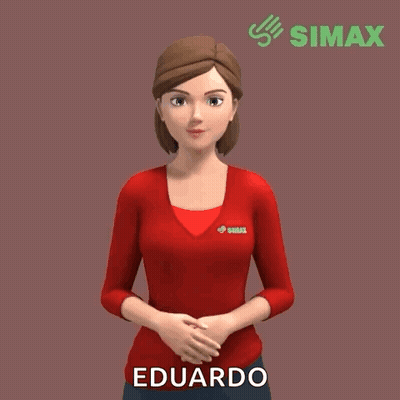 Cartoon Woman In Red Shirt Saying Thank You Eduardo GIF