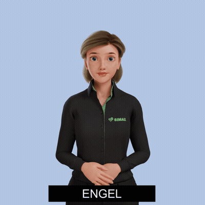Cartoon Woman In Simax Shirt GIF