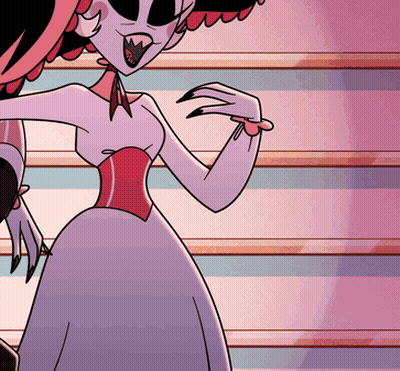 Cartoon Woman in White Dress on Stairs