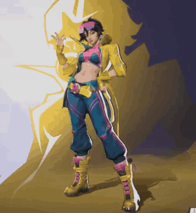 Cartoon Woman In Yellow And Blue Outfit GIF