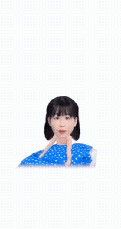 Cartoon Woman Laying On Blue Blanket GIF