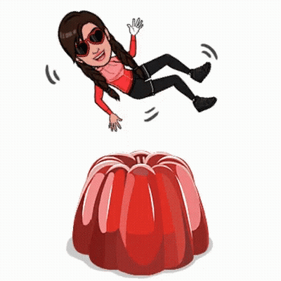 Cartoon Woman Laying On Red Jelly GIF