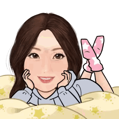 Cartoon Woman Lying On Bed Sticker