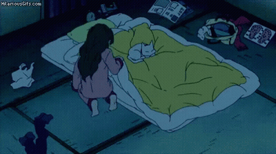 Cartoon Woman Lying On Bed GIF