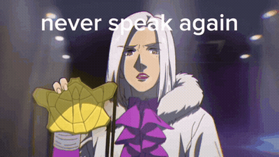 Cartoon Woman Never Speak Again GIF