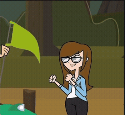 Cartoon Woman Riding Bicycle Saying See GIF