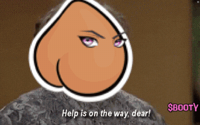 Cartoon Woman's Butt Help Is On The Way Dear GIF