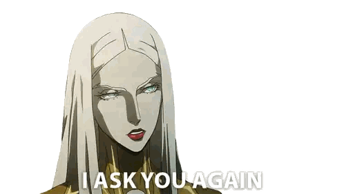 Cartoon Woman Saying I Ask You Again Sticker