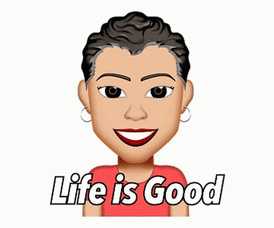 Cartoon Woman Saying Life Is Good GIF