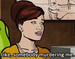Cartoon Woman Saying Like Somebody Murdering Me GIF
