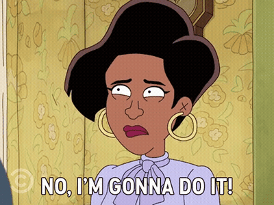 Cartoon Woman Saying No I Gonna Do It GIF