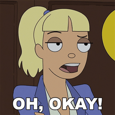 Cartoon Woman Saying Oh Okay GIF