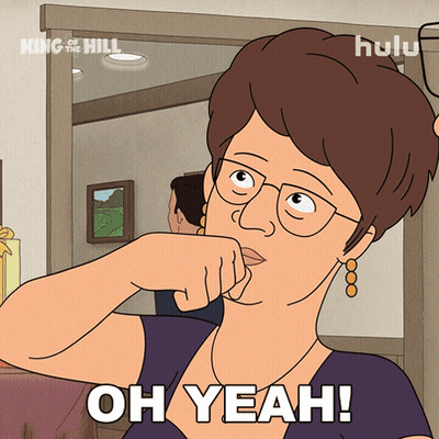 Cartoon Woman Saying Oh Yeah GIF