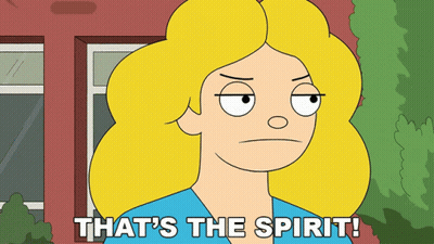 Cartoon Woman Saying That's The Spirit GIF