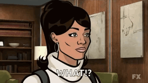Cartoon Woman Saying What In Living Room GIF