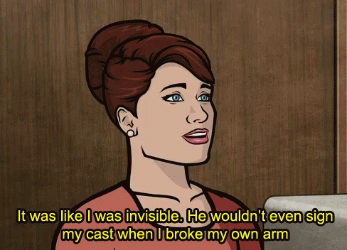 Cartoon Woman Says It Was Like I Was Invisible GIF