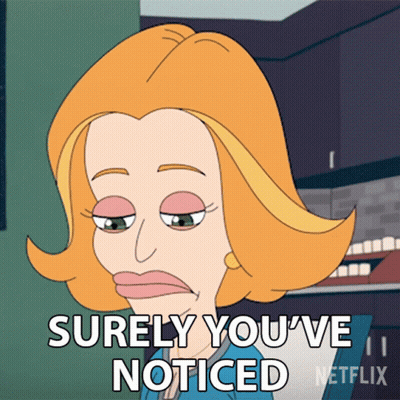 Cartoon Woman Says Surely You've Noticed