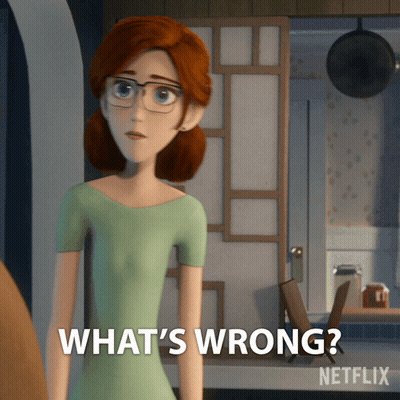 Cartoon Woman Says What's Wrong In Netflix Ad GIF