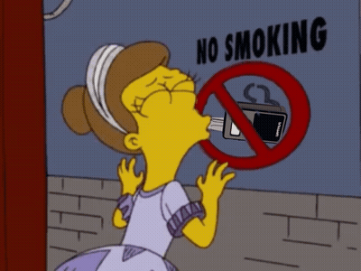 Cartoon Woman Smoking Cigarette GIF
