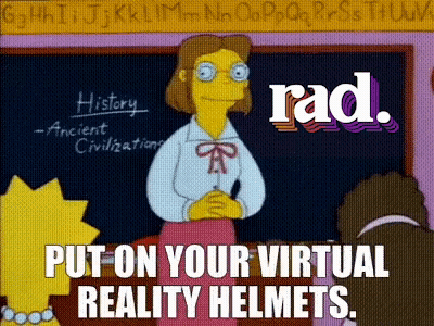 Cartoon Woman Standing Before Blackboard With Rad GIF