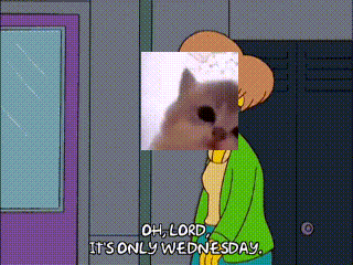 Cartoon Woman Standing In Front Of Door With Cat Picture GIF