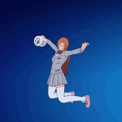 Cartoon Woman Standing In Front Of Square Wall GIF