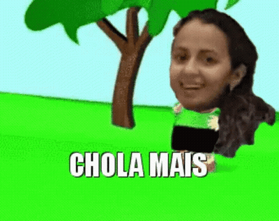 Cartoon Woman Standing In Front Of Tree Chola Mais GIF