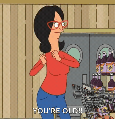 Cartoon Woman Standing Next to Shopping Cart